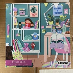 Gibson Retro Vibes 1000 Piece Jigsaw Puzzle 80’s